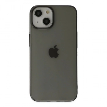 MARSİLYAN™- Apple İphone 14 Plus Kılıf Pc Sert Şeffaf Kapak - Siyah