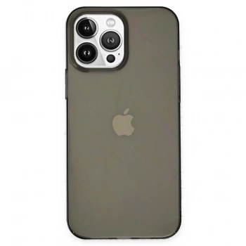 MARSİLYAN™- Apple İphone 14 Pro Kılıf Pc Sert Şeffaf Kapak - Siyah