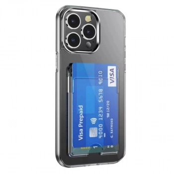 MARSİLYAN™- Apple İphone 14 Pro Max Kılıf Kart Şeffaf Silikon - Şeffaf
