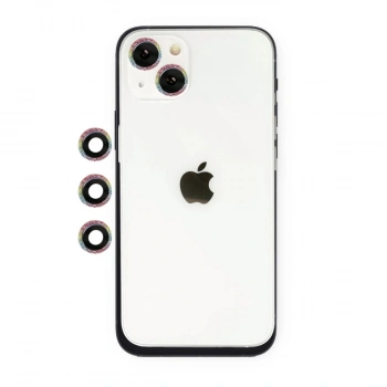 MARSİLYAN™- Apple İphone 14 Shine Kamera Lens - Rainbow