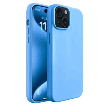 MARSİLYAN™- Apple İphone 15 Plus Kılıf First Silikon - Mavi