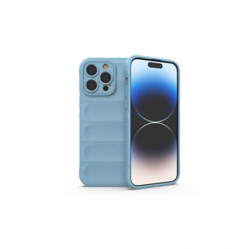 MARSİLYAN™- Apple İphone 15 Pro Kılıf Optimum Silikon - Sky Blue