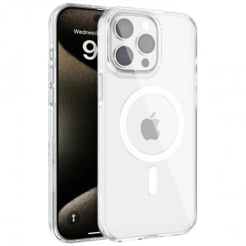MARSİLYAN™-  Apple İphone 15 Pro Max Gleam Pc Sert Magsafe Kılıf - Şeffaf
