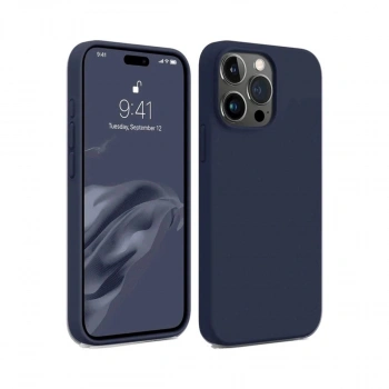MARSİLYAN™- Apple İphone 15 Pro Max Kılıf First Silikon - Lacivert