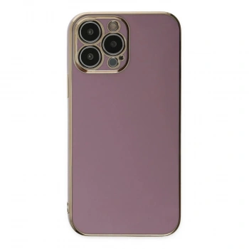 MARSİLYAN™- Apple İphone 15 Pro Max Kılıf Volet Silikon - Mor