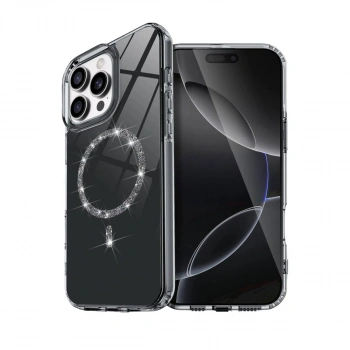 MARSİLYAN™- Apple İphone 15 Pro Max Live Diamond Magsafe Kapak - Siyah