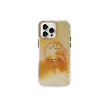 MARSİLYAN™-  Apple İphone 15 Pro Max Phantom Magsafe Kapak - Gold