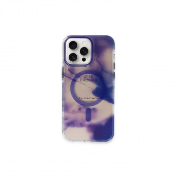 MARSİLYAN™-  Apple İphone 15 Pro Max Phantom Magsafe Kapak - Mor
