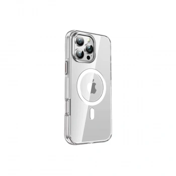 MARSİLYAN™-  Apple İphone 16 Pro Crystal Magsafe Kapak - Şeffaf
