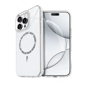 MARSİLYAN™- Apple İphone 16 Pro Max Live Diamond Magsafe Kapak - Şeffaf