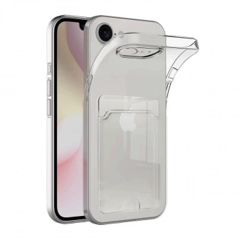 MARSİLYAN™- Apple İphone 16e Kılıf Kart Şeffaf Silikon - Şeffaf