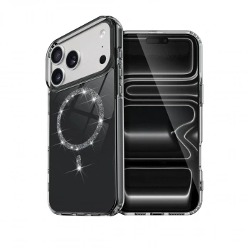 MARSİLYAN™- Apple İphone 17 Pro Max Live Diamond Magsafe Kapak - Siyah