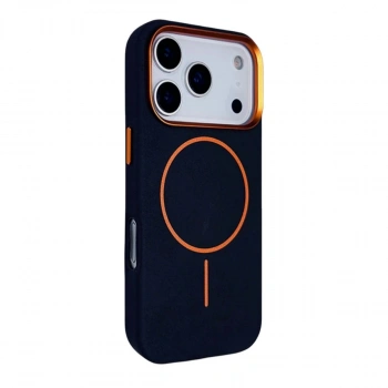 MARSİLYAN™-  Apple İphone 17 Pro Max Luno Deri Magsafe Kapak - Mavi