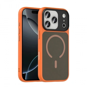 MARSİLYAN™-  Apple İphone 17 Pro Max Megane Magsafe Kapak - Turuncu