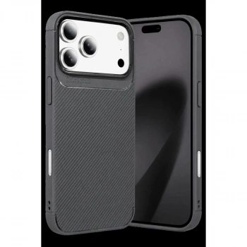 MARSİLYAN™-  Apple İphone 18 Pro Auto Focus Karbon Kapak - Gri