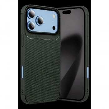 MARSİLYAN™-  Apple İphone 18 Pro Max Auto Focus Karbon Kapak - Yeşil