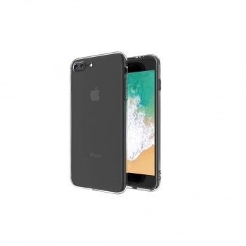 MARSİLYAN™- Apple İphone 8 Plus Kılıf Deluxe 2mm Şeffaf Silikon