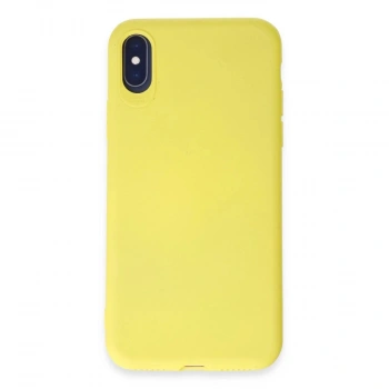 MARSİLYAN™- Apple İphone X Kılıf First Silikon - Sarı