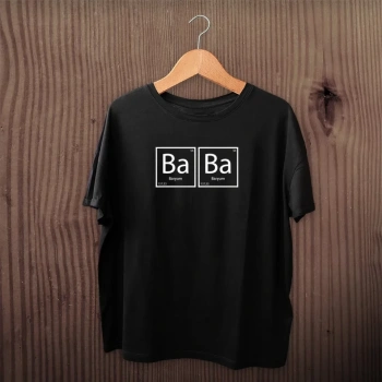 MARSiLYAN- Babalar Günü Baskılı T-shirt - Siyah
