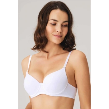 MARSiLYAN- Balenli Destekli Dolgulu Askıları Çıkabilen Günlük T-shirt Sütyeni