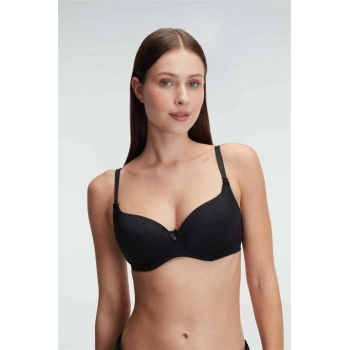 MARSiLYAN-  Balenli Desteksiz Dolgusuz Askıları Çıkabilen Günlük Klasik T-Shirt Sütyeni