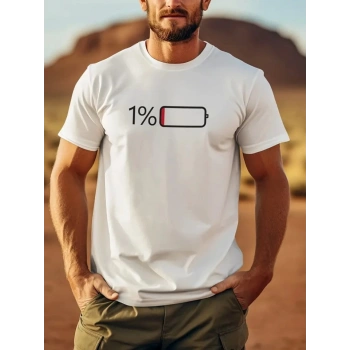 MARSiLYAN- Baskılı Oversize Bisiklet Yaka T-shirt - Beyaz