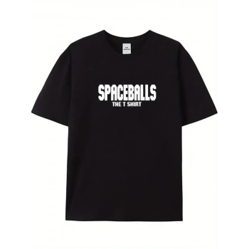 MARSiLYAN- Baskılı Oversize Bisiklet Yaka T-shirt - Siyah