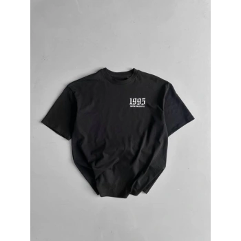 MARSiLYAN- Baskılı Oversize Bisiklet Yaka Tshirt