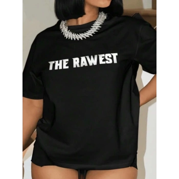 MARSiLYAN- Baskılı Oversize T-shirt - Siyah