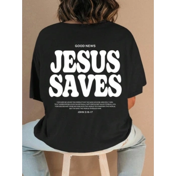 MARSiLYAN- Baskılı T-shirt - Siyah