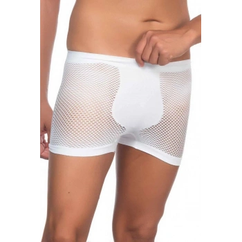 MARSiLYAN-  Beyaz MI Emay 2106 Fileli Soft Erkek Boxer