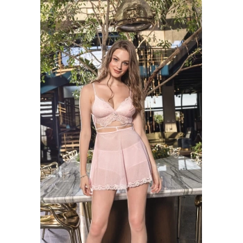 MARSiLYAN- BRALET, BOXER VE ETEK TAKIM PEMBE (MGP3407)