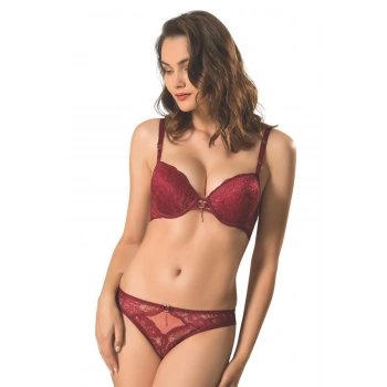 MARSiLYAN- BRODELİ SİLİKONLU TAŞLI SÜTYEN TAKIM KADIN 5040