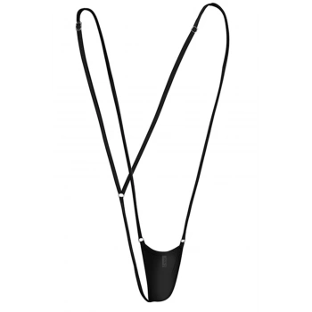 MARSİLYAN-- Büyük Beden Fantazi İç Giyim Siyah Fantezi String