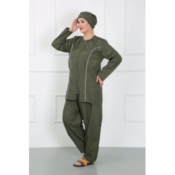 MARSiLYAN- Büyük Beden Tesettür Büyük Mayo Haki