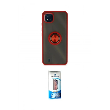 MARSİLYAN™- C11 2021 Kılıf Yörünge Çizgi - Siyah 5D Eko Cam Ekran Koruyucu
