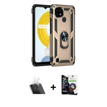 MARSİLYAN™- C21 Kılıf Ahenk Klasik Koleksiyonu - Şeffaf Temperli Cam Ekran Koruyucu + Kamera Lens Koruma Cam - SF
