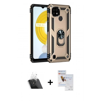 MARSİLYAN™- C21 Kılıf Ahenk Klasik Koleksiyonu - Siyah Seramik Nano Ekran Koruyucu + Kamera Lens Koruma Cam - SF