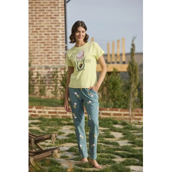 MARSiLYAN-  Desenli ve Baskılı Yoga Sport Pijama Takımı