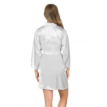 MARSiLYAN-  Ekru Kısa Saten Bride Sabahlık