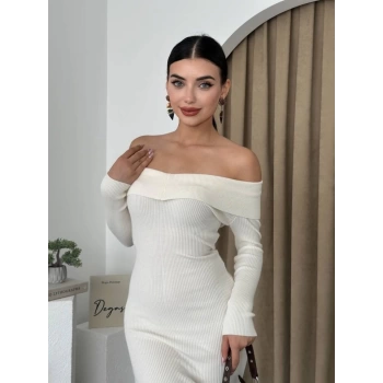 MARSiLYAN- Emden Kayık Yaka Elbise