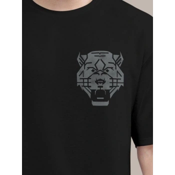 MARSiLYAN- Erkek Baskılı Oversize T-shirt - Siyah