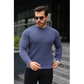 MARSiLYAN- Erkek Bisiklet Yaka Örme Kazak