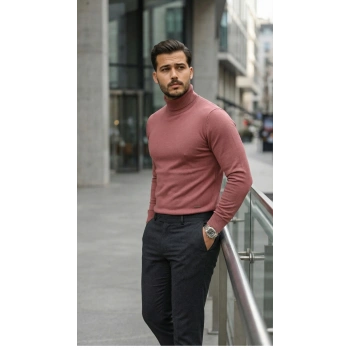 MARSiLYAN- Erkek Boğazlı Yaka Uzun Kollu Triko