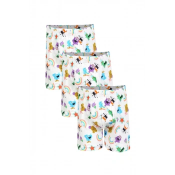 MARSiLYAN- Erkek Çocuk 3lü Beyaz Boxer