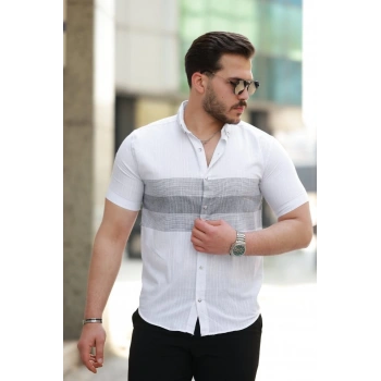 MARSiLYAN- Erkek Desenli Kısa Kollu Gömlek