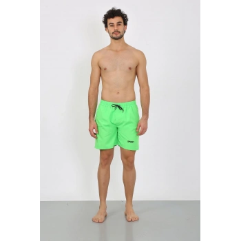 MARSiLYAN- Erkek Fermuar Cepli Deniz Şortu Fıstık Yeşil
