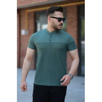 MARSiLYAN- Erkek Hakim Yakalı Kısa Kollu Pamuklu T-shirt