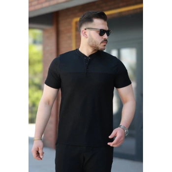 MARSiLYAN- Erkek Hakim Yakalı Kısa Kollu Pamuklu T-shirt