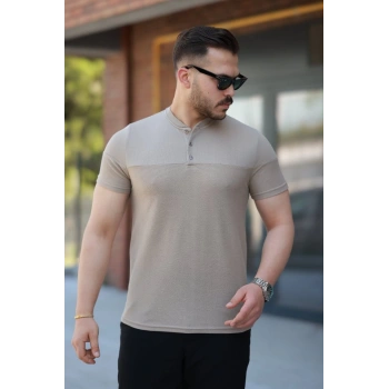 MARSiLYAN- Erkek Hakim Yakalı Kısa Kollu Pamuklu T-shirt